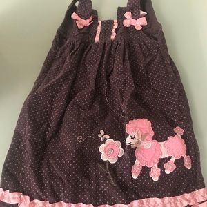 Never worn grey with pink polka dots